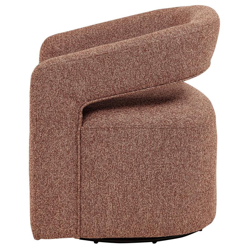 Westhill Boucle Upholstered Swivel Accent Chair Berry - 907539