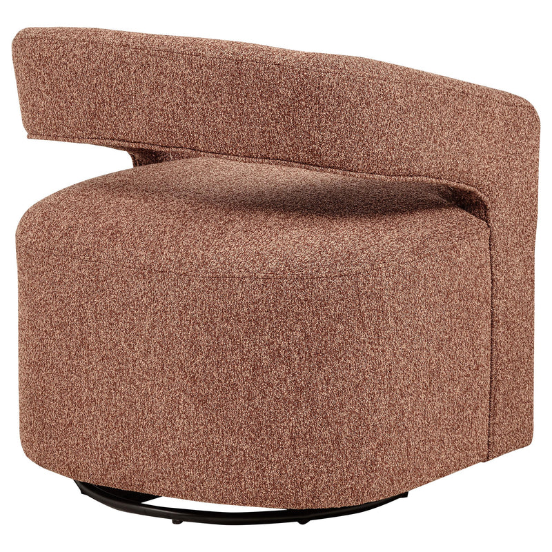 Westhill Boucle Upholstered Swivel Accent Chair Berry - 907539