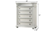 Westin - 5 Drawers Light Gray Chest with Marble Top - B228-C