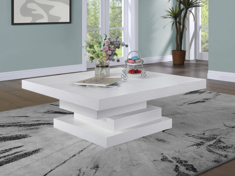 Westmount Ash Veneer Coffee Table in White - 499White-CT