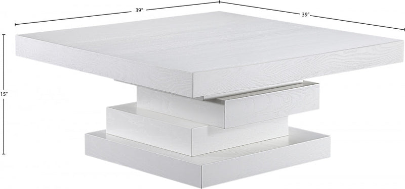 Westmount Ash Veneer Coffee Table in White - 499White-CT