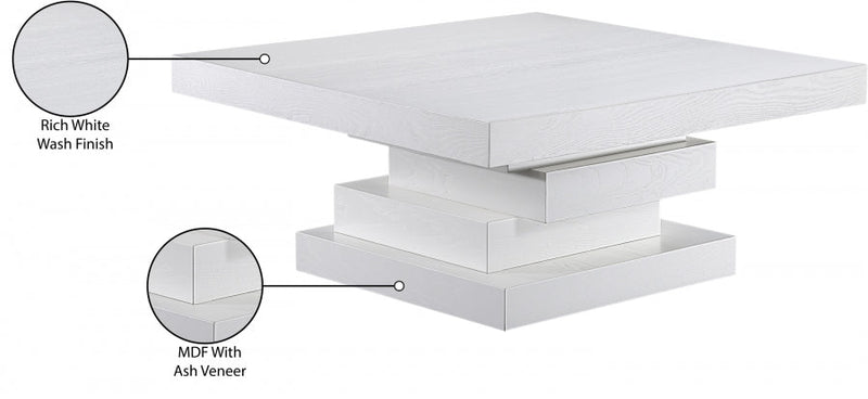 Westmount Ash Veneer Coffee Table in White - 499White-CT