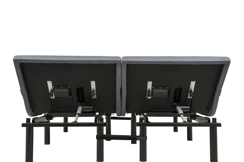 Weston Split Eastern King Massage Adjustable Bed Base in Black and Grey - 350165SKE