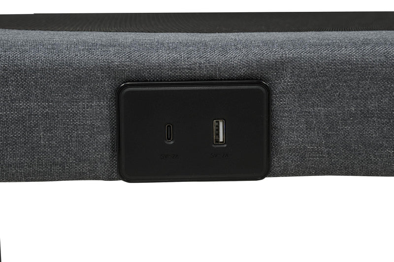 Weston Split Eastern King Massage Adjustable Bed Base in Black and Grey - 350165SKE