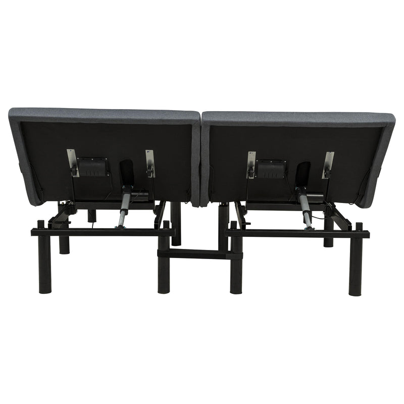 Weston Split Eastern King Massage Adjustable Bed Base in Black and Grey - 350165SKE