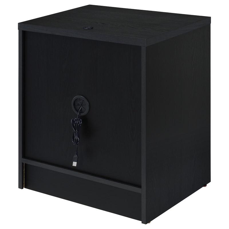 Westpark 2-drawer Nightstand LED Lights and USB Black - 315852
