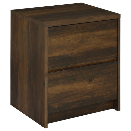 Westpark 2-drawer Nightstand LED Lights and USB Dark Pine - 315882