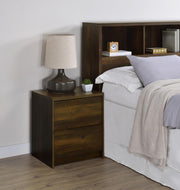 Westpark 2-drawer Nightstand LED Lights and USB Dark Pine - 315882