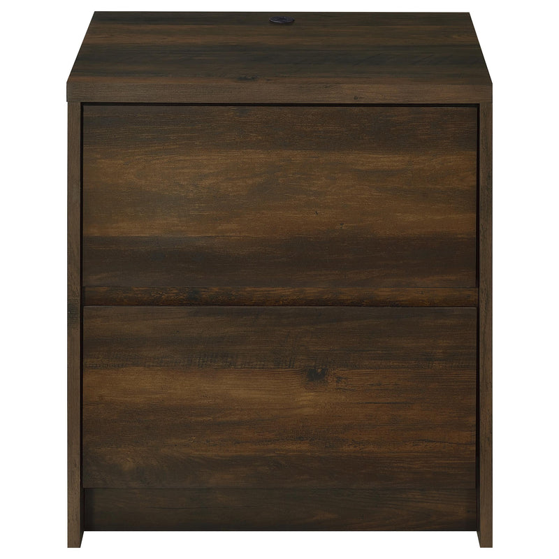 Westpark 2-drawer Nightstand LED Lights and USB Dark Pine - 315882
