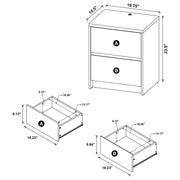 Westpark 2-drawer Nightstand LED Lights and USB Mango - 315902