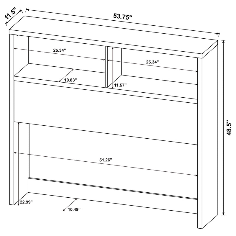 Westpark 3-piece Full Bedroom Set Bookcase Headboard Black - 315851F-SET