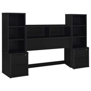 Westpark 3-piece Full Bedroom Set Bookcase Headboard Black - 315851F-SET
