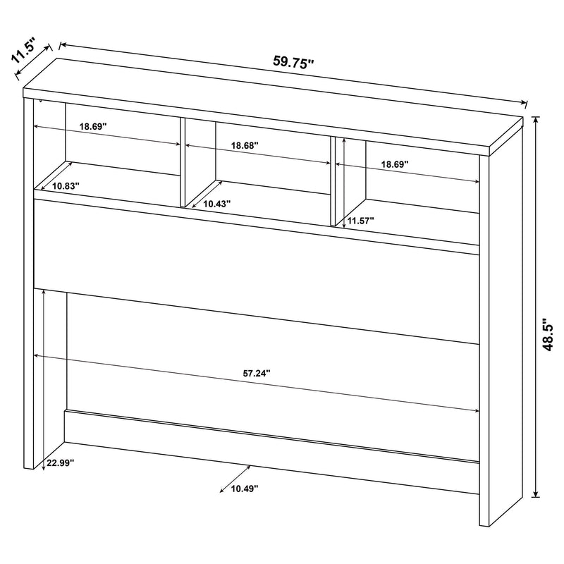 Westpark 3-piece Queen Bedroom Set Bookcase Headboard Mango - 315901Q-SET