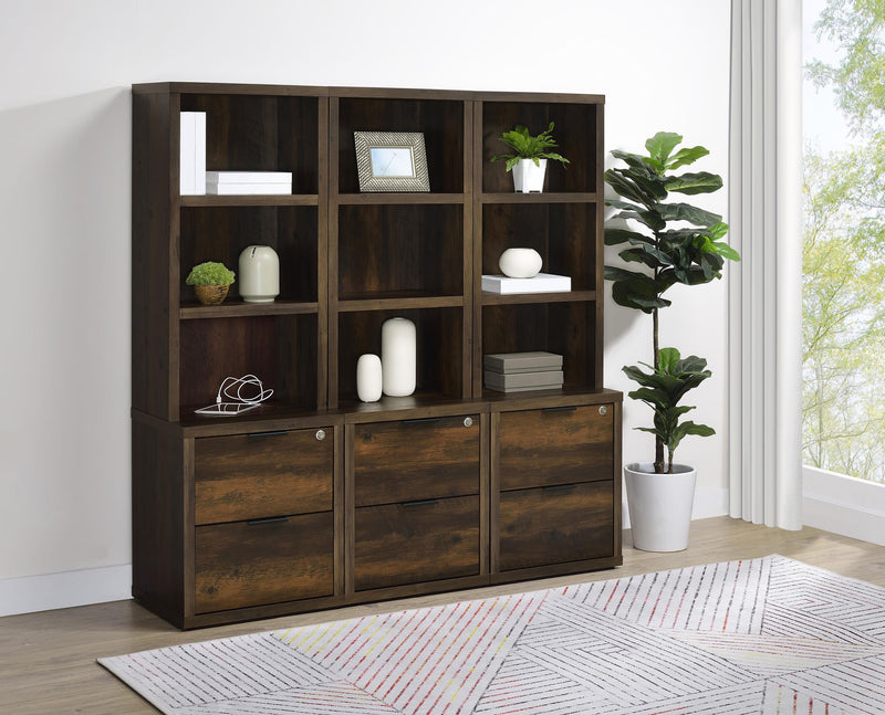 Westpark 3-piece Wall Unit Bookcase Set with USB Dark Pine - 802713-S3