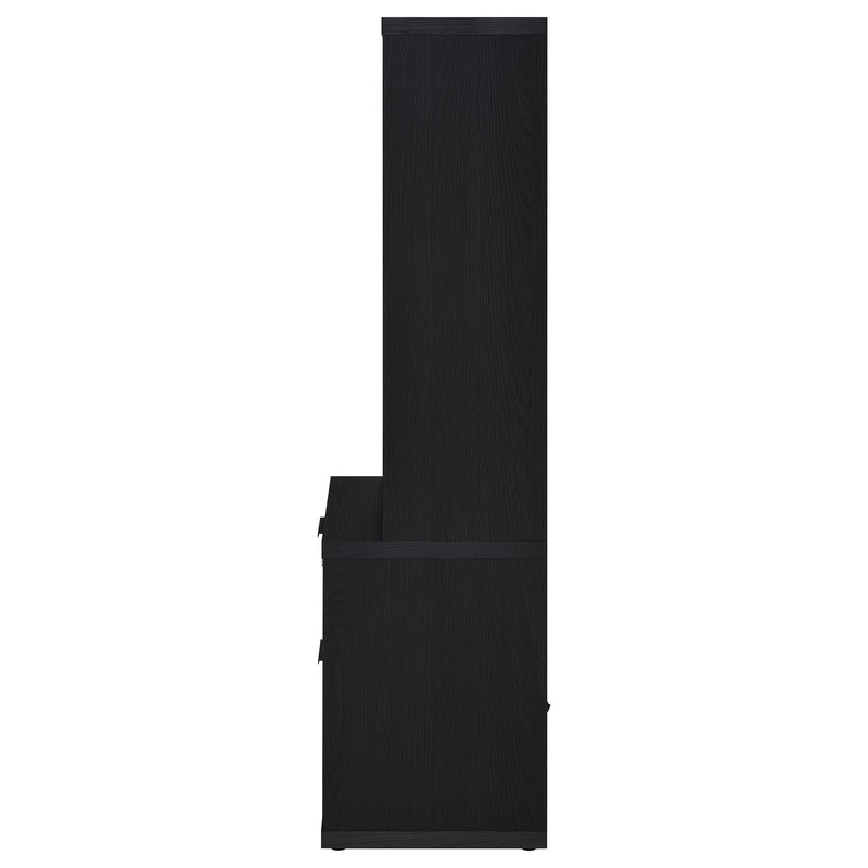Westpark 3-shelf Bookcase USB and Lockable Drawer Black - 802703