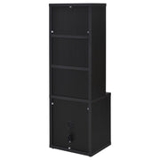 Westpark 3-shelf Bookcase USB and Lockable Drawer Black - 802703