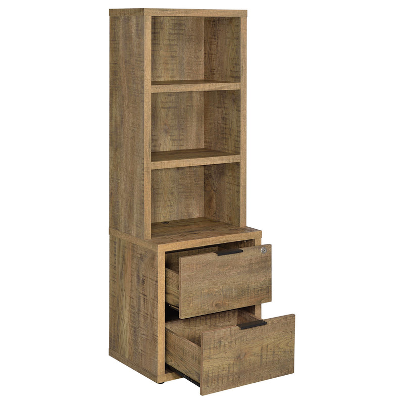 Westpark 3-shelf Bookcase USB and Lockable Drawer Mango - 802693
