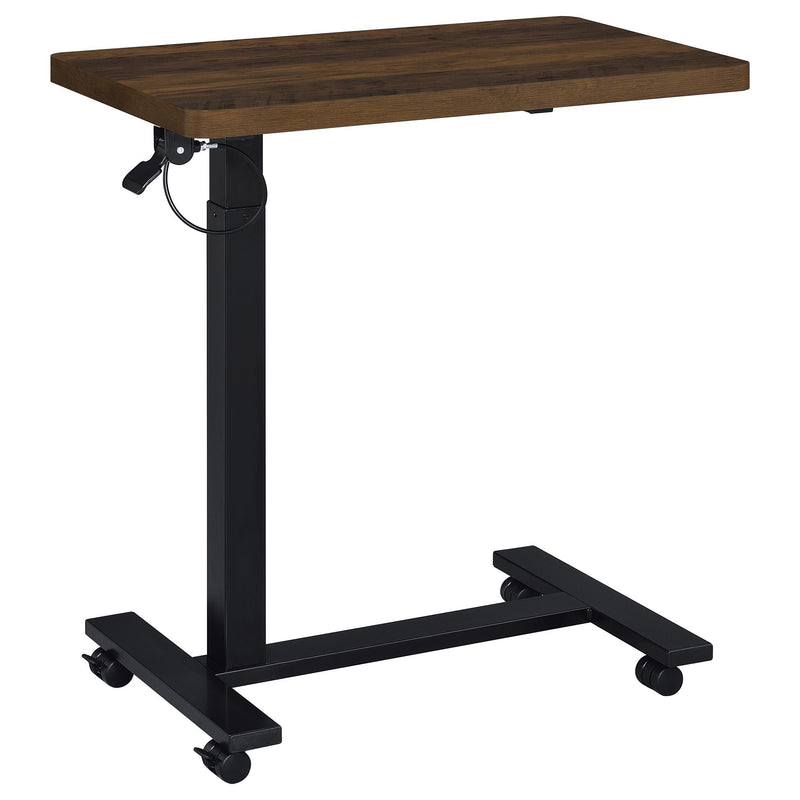Westpark Pneumatic Adjustable C-Shape Side Table with Casters Dark Pine - 930302