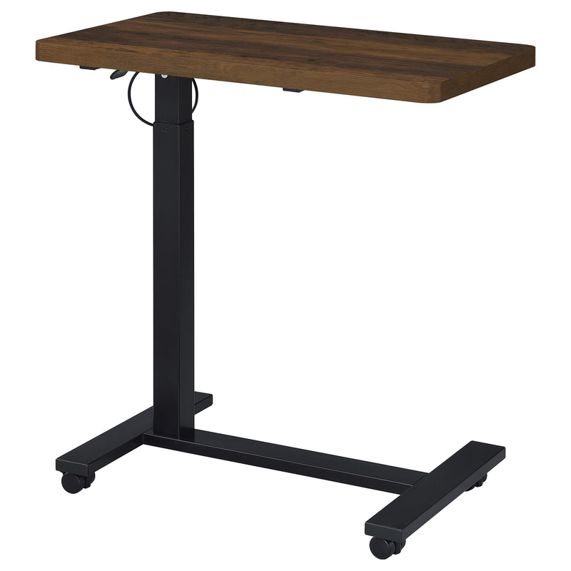 Westpark Pneumatic Adjustable C-Shape Side Table with Casters Dark Pine - 930302