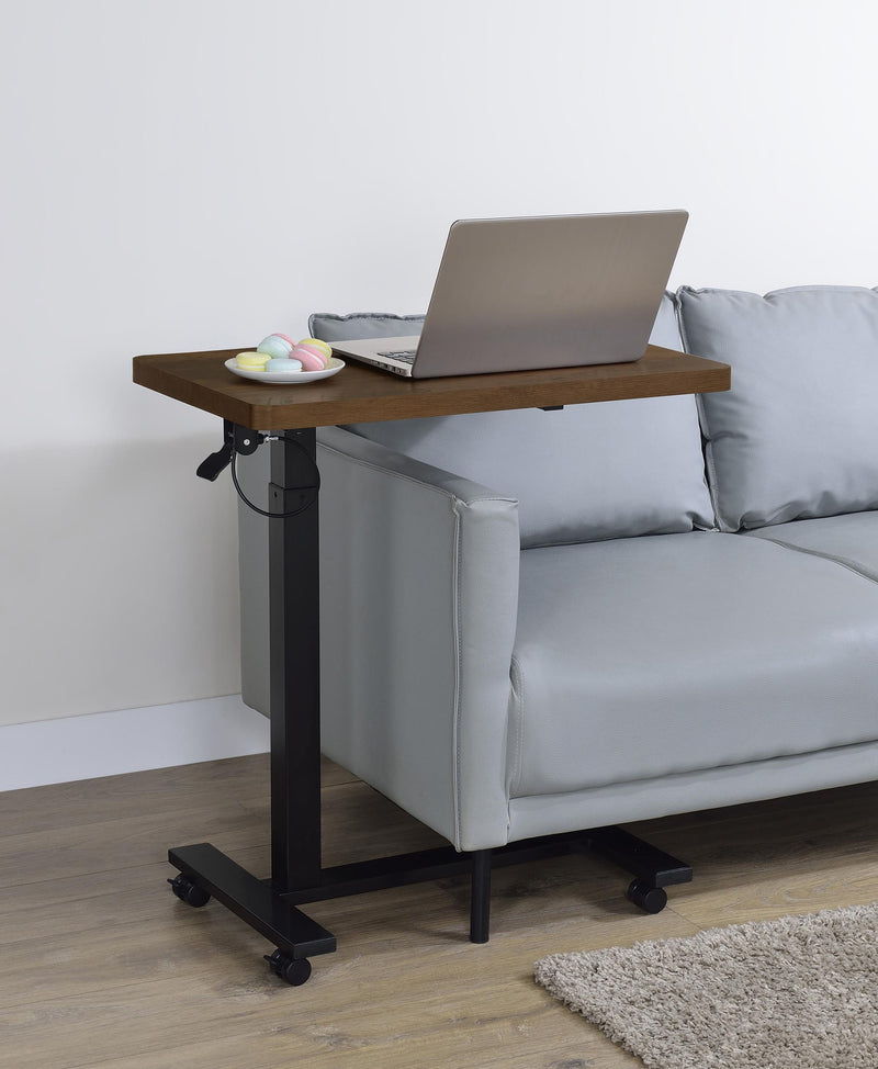 Westpark Pneumatic Adjustable C-Shape Side Table with Casters Dark Pine - 930302