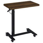 Westpark Pneumatic Adjustable C-Shape Side Table with Casters Dark Pine - 930302