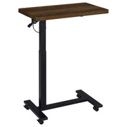 Westpark Pneumatic Adjustable C-Shape Side Table with Casters Dark Pine - 930302