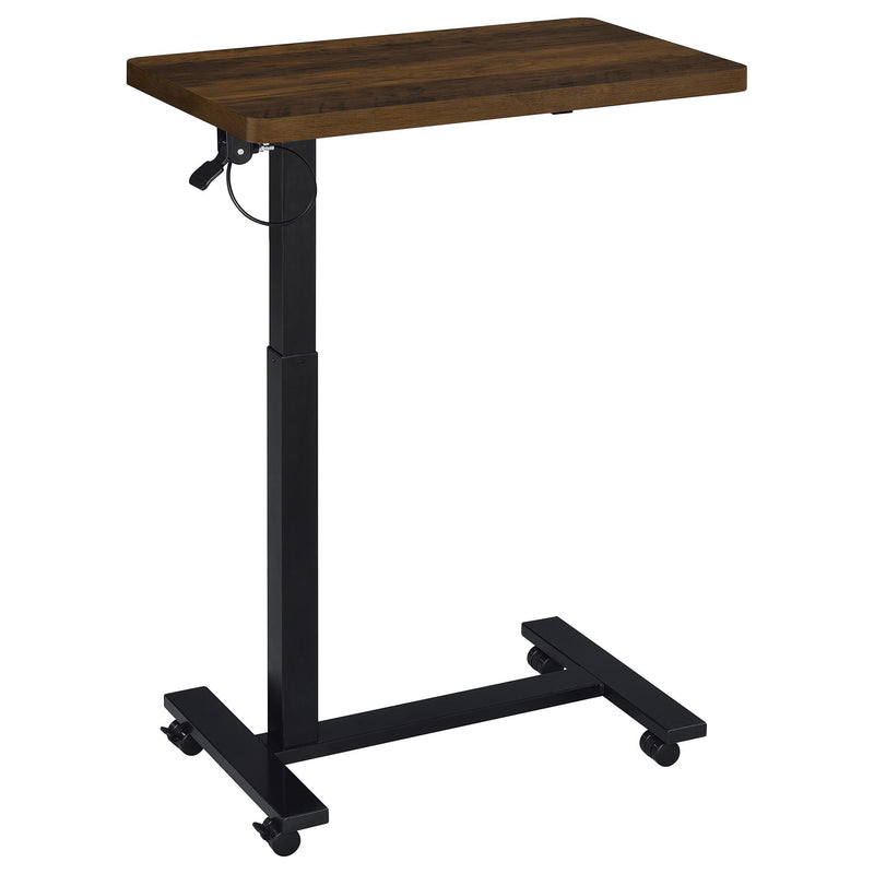 Westpark Pneumatic Adjustable C-Shape Side Table with Casters Dark Pine - 930302