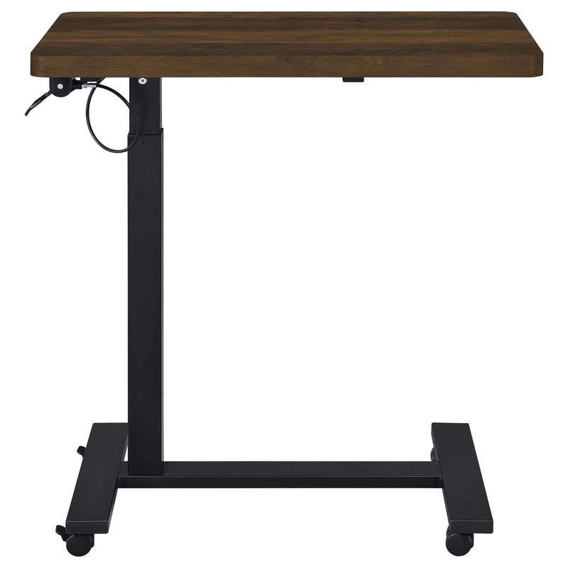 Westpark Pneumatic Adjustable C-Shape Side Table with Casters Dark Pine - 930302