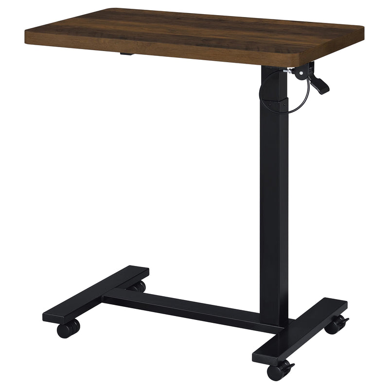 Westpark Pneumatic Adjustable C-Shape Side Table with Casters Dark Pine - 930302