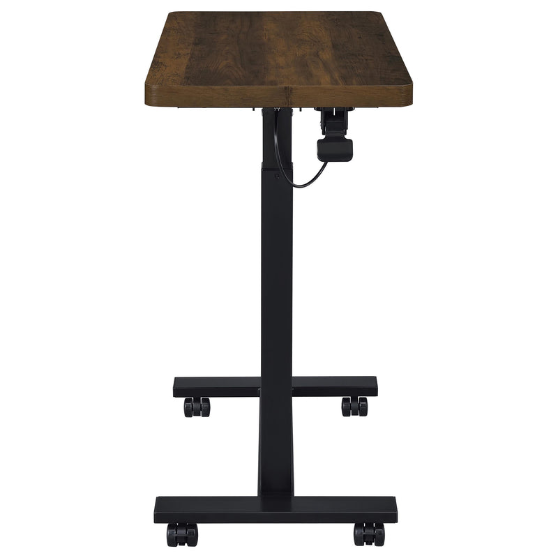 Westpark Pneumatic Adjustable C-Shape Side Table with Casters Dark Pine - 930302