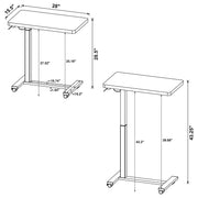 Westpark Pneumatic Adjustable C-Shape Side Table with Casters Mango - 930301
