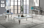 Wetzikon White/Silver Coffee Table - CM4903WH-C-TABLE