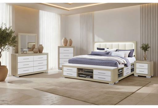 Emma Natural/White Full Bed Group - EMMA-NATURAL/WHITE-FBG