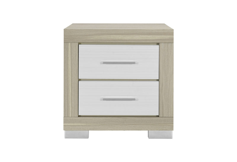 Emma Natural/White Nightstand - EMMA-NATURAL/WHITE-NS