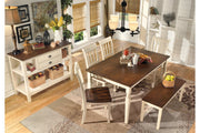 Whitesburg Brown/Cottage White Dining Bench - D583-00 - Gate Furniture