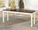 Whitesburg Brown/Cottage White Dining Bench - D583-00 - Gate Furniture