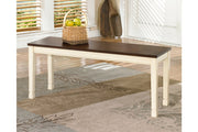 Whitesburg Brown/Cottage White Dining Bench - Gate FurnitureAccent Bench