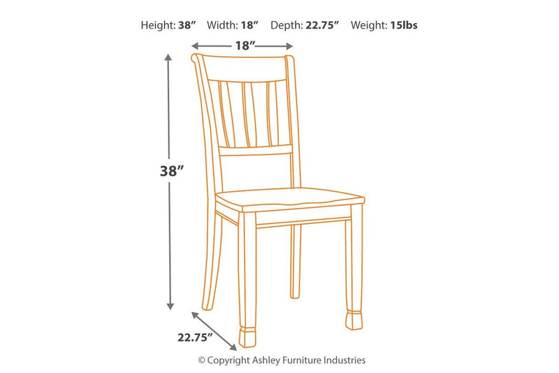 Whitesburg Brown/Cottage White Dining Chair (Set of 2) - Gate FurnitureDining Chair