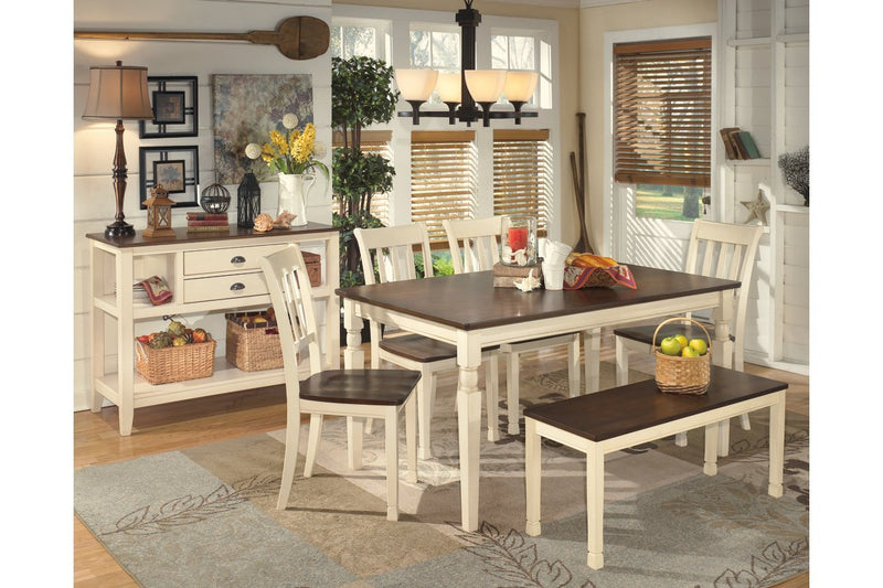 Whitesburg Brown/Cottage White Dining Server - Gate FurnitureCabinet