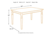 Whitesburg Brown/Cottage White Dining Table - Gate FurnitureDining Table
