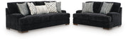 Whitmore Manor Sofa and Loveseat in Black Pearl - PKG024775