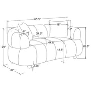 Whitney Contemporary Channel Tufted Woven Fabric Upholstered Sofa Set - 503721-S3
