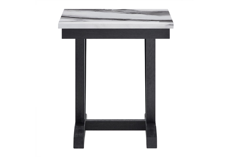 T1319 Blk/Wht End Table - T1319-BLK/WHT-ET
