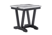 T1319 Blk/Wht End Table - T1319-BLK/WHT-ET