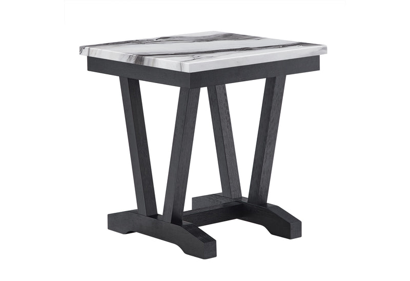T1319 Blk/Wht End Table - T1319-BLK/WHT-ET