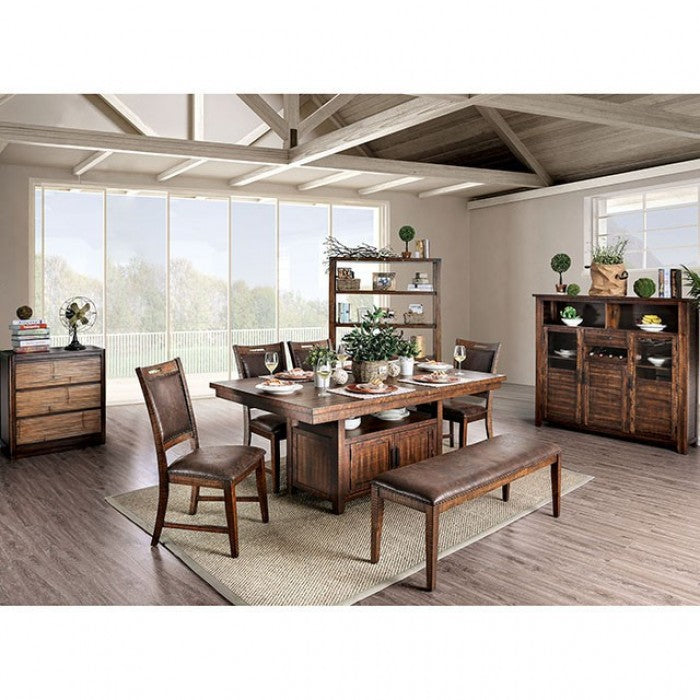 Wichita Distressed Dark Oak Dining Table - CM3061T