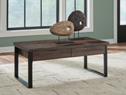 Wickman Falls Dark Brown Coffee Table - T318-1