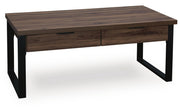 Wickman Falls Dark Brown Coffee Table - T318-1