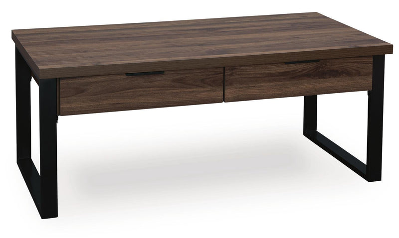 Wickman Falls Dark Brown Coffee Table - T318-1