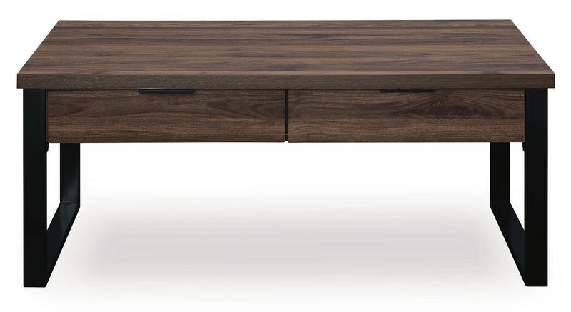 Wickman Falls Dark Brown Coffee Table - T318-1